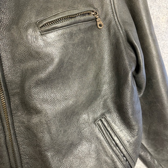 Danier Black Genuine Leather Zip Jacket Canada Classic Moto Style Outerwear - Picture 5 of 16